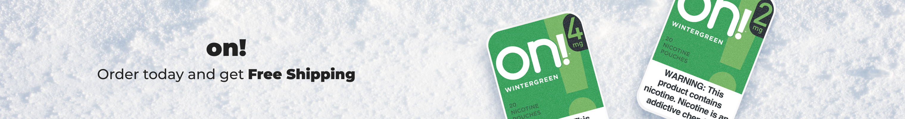 On! Nicotine Pouches banner