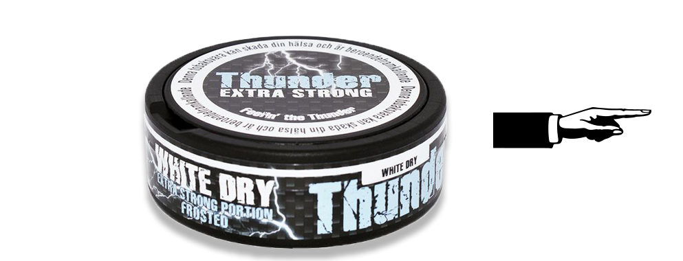 Thunder Frosted White Dry Portion Snus